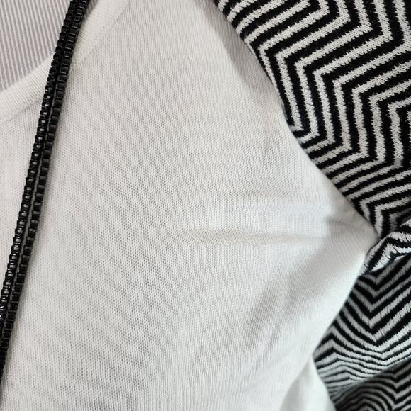 Alfred Dunner Women's Black White Houndstooth Cardigan Sweater Size Petite M - Picture 4 of 8